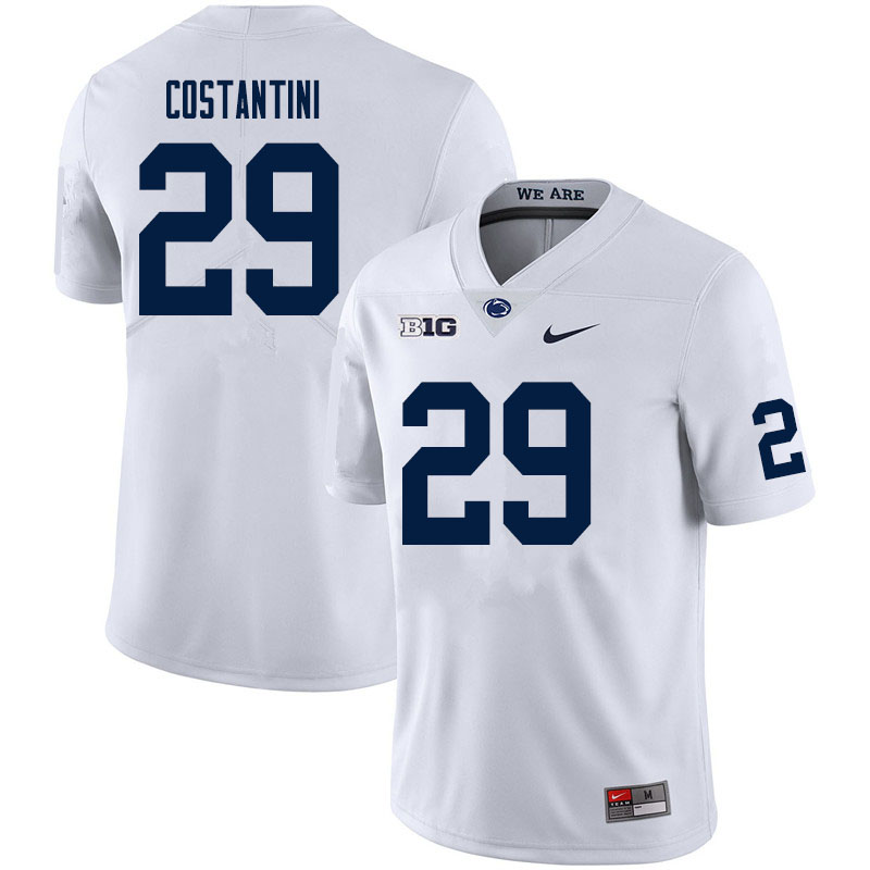 Men #29 Sebastian Costantini Penn State Nittany Lions College Football Jerseys Sale-White - Click Image to Close